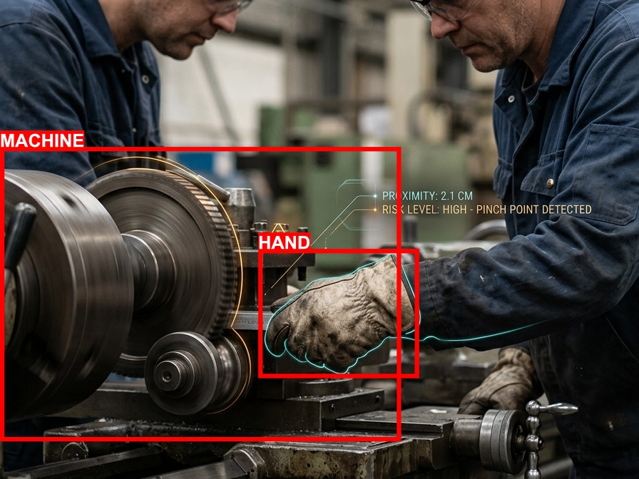 Hand near Machine